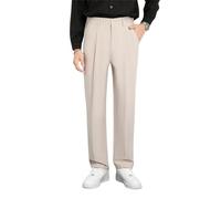 EaseMotions Pantalon de golf super extensible en soie glacée confortable pour homme Pantalon décontracté Taille élastique avec poches, kaki, XXL