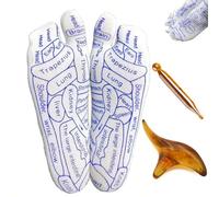 Easerelief Socks Women, Easy Relief Socks, Acupressure Reflexology Socks with Tools - Position Indicators and Trigger Point, Pressure Point Foot Massage for Relieving Fatigue & Pain (D, Men)