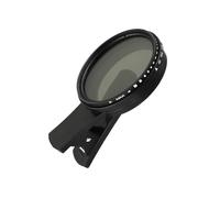 EaseSunny 52mm Polarisant Variable ND2-400 Filtre Kit pour Smartphones, Filtre Objectif Réglable avec Clip pour iPhone et Samsung Photographie Mobile Noir