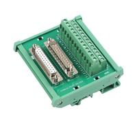 EaseSunny Carte de dérivation DB25, bornier rail DIN, adaptateur D-Sub 25 broches pour câblage industriel, 0,7 A, PCB FR-4, module vert