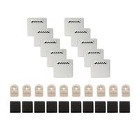 EaseSunny Cintres en métal avec clips de suspension en verre, crochets muraux invisibles pour miroirs de salle de bain et photos, forte capacité de charge jusqu'à 4 kg, kit d'installation facile, 40 x