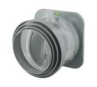 EaseSunny Clapet anti-retour, clapet anti-retour, amortisseur d'air pour hotte de cuisine, ventilateur extracteur de salle de bain, conduit de 200 mm, ABS, empêche le refoulement, gris