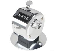 EaseSunny Compteur manuel à 4 chiffres en métal robuste pour entrepôt, production d'usine, golf, pour suivi des scores, finition argentée (B)