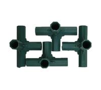 EaseSunny Connecteurs de structure en plastique vert pour poteaux de serre de jardin, adaptateur de joints de tuyau de 16 à 17 mm de diamètre intérieur, construction en polypropylène pour cadres