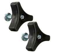 EaseSunny Ensemble d'écrous et boulons de poignée triangulaire pour tondeuses à gazon Mountfield - 2 pièces en plastique et métal - 50 mm de longueur, 8 mm de diamètre