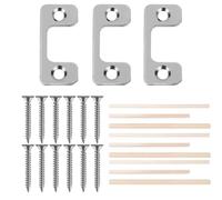 EaseSunny Gâche de porte réglable à grand trou pour portes extérieures, kit de renforcement de sécurité en acier inoxydable avec chevilles et vis pour serrures intelligentes