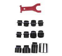 EaseSunny Kit d'adaptateur de robinet extractible de 12 pièces, ensemble de connecteurs filetés polyvalents avec tailles G1/2 et 5/8-18UN, adaptateurs de tête de robinet de cuisine en plastique ABS