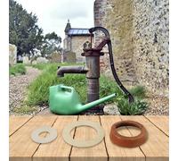 EaseSunny Kit de joints pour pompe manuelle modèle 75, en cuir de vache et en silicone, pièces de rechange pour puits de jardin avec godets de piston et bagues d'étanchéité
