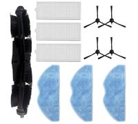 EaseSunny Kit de pièces de rechange pour aspirateur robot MEDION X10 SW, comprend une brosse latérale principale, un filtre, un chiffon et un ensemble d'accessoires