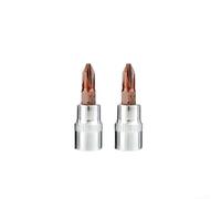 EaseSunny Lot de 2 embouts de tournevis 6,35 mm PH1 PH2 PH3 PZ1 PZ2 PZ3 durcis par induction pour une utilisation réversible à cliquet (PH2)