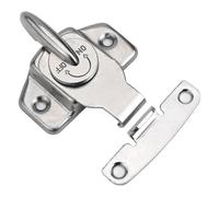 EaseSunny Lot de 2 verrous de table en métal pour table de salle à manger, loquet de porte en fer robuste pour meubles de bureau, armoire, argent