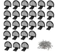 EaseSunny Lot de 25 pare-neige à couture debout pour toits en métal avec joints d'étanchéité et vis, design en forme d'éventail antirouille robuste pour la sécurité hivernale