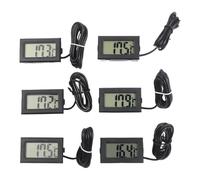 EaseSunny Lot de 6 thermomètres numériques avec sonde externe, -50 °C à 110 °C, capteur flexible de 1 m pour réfrigérateur, aquarium, serre, utilisation intérieure ou extérieure