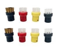 EaseSunny Lot de 8 buses de brosse en nylon, brosses en fil de laiton, accessoires de nettoyage à vapeur, outils de nettoyage en profondeur, pour Karcher SC1 SC2 SC3 SC4 SC5 SC6 SC7 CTK10