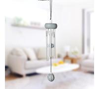 EaseSunny Mini carillon éolien, cloches de jardin, décoration extérieure, son doux, imitation bronze, 4 tubes, pour cour, maison, terrasse