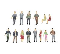 EaseSunny Model People Figures, table de sable architecturale à l'échelle 1:50, figurines miniatures colorées, H-36 mm, 25 têtes mixtes pour diorama ferroviaire