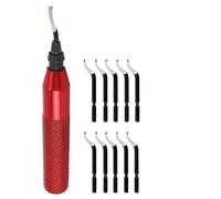 EaseSunny Outil d'ébavurage RB3000 avec 10 lames BK3010 HSS, coupe-bordure manuel pour métal, bois, plastique, impression 3D, poignée de rangement