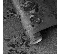 EaseSunny Papier peint floral noir facile à installer - Créez facilement un espace atmosphérique