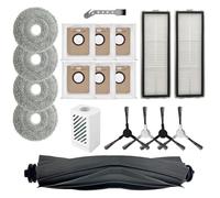 EaseSunny Pièces de rechange pour Roborock L10 Ultra, L10s Pro Gen 2, X20 Plus, kit de brosse principale avec brosses latérales, serpillères, filtres, ensemble d'accessoires pour le nettoyage de la