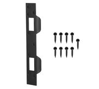 EaseSunny Plaque de loquet de porte robuste, plaque de gâche renforcée pour réparation de cadre de porte, protection de sécurité à double trou, couvercle en acier anti-coup avec vis, argenté