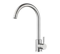 EaseSunny Robinet d'eau froide à levier unique pour évier de cuisine, robinet moderne en acier inoxydable 304 plaqué avec design d'économie d'eau, adapté pour camping-car, buanderie, jardin