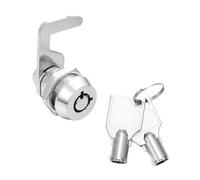 EaseSunny Serrure à came tubulaire avec crochet à 90 degrés, cylindre de rechange en alliage de zinc pour boîte à outils, distributeur automatique, armoire, porte et tiroir - Argent