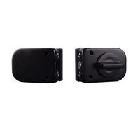 EaseSunny Serrure de porte en verre sans perçage, en acier inoxydable SUS304 pour portes sans cadre de 8 à 12 mm, finition noire, contrôle de sécurité