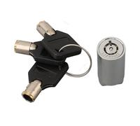 EaseSunny Serrure en alliage de zinc, serrure d'armoire, serrure de tiroir, serrure de sécurité anti-levier avec 3 clés, serrure à came argentée pour boîte aux lettres, placard, distributeur