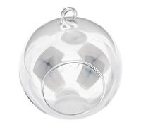 EaseSunny Vase boule en verre à suspendre, récipient de terrarium transparent, ouverture ouverte, fond plat pour plantes grasses, maison, jardin, décoration de fête de mariage