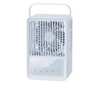 EaseSunny Ventilateur de réfrigérateur, ventilateur de refroidissement, brumisateur, refroidisseur d'air portable, ventilateur de bureau silencieux avec réservoir de 600 ml, minuterie 8H, LED 7