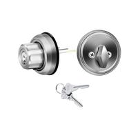 EASILOK Mechanical deadbolt Lock Entry Door locksets with Deadbolt Twist to Lock Keyless Dead Bolt Locks for Exterior Doors Single Cylinder Dead Bolt Silver