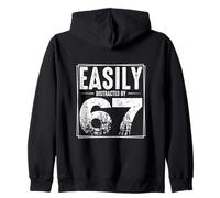 Easily Distracted by 67, Six Seven Cool 6 7 Meme Sweat à Capuche