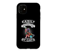 Easily Distracted by Cats Funny Kitten Cat Loves Coque pour iPhone 11