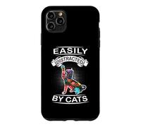 Easily Distracted by Cats Funny Kitten Cat Loves Coque pour iPhone 11 Pro Max