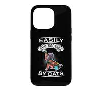 Easily Distracted by Cats Funny Kitten Cat Loves Coque pour iPhone 13 Pro