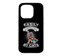 Easily Distracted by Cats Funny Kitten Cat Loves Coque pour iPhone 15 Pro