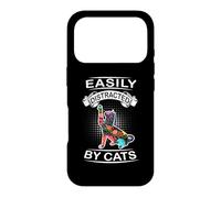 Easily Distracted by Cats Funny Kitten Cat Loves Coque pour iPhone 17 Pro