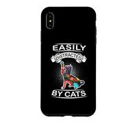Easily Distracted by Cats Funny Kitten Cat Loves Coque pour iPhone XS Max