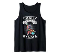 Easily Distracted by Cats Funny Kitten Cat Loves Débardeur