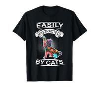 Easily Distracted by Cats Funny Kitten Cat Loves T-Shirt