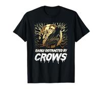 Easily Distracted by Crows Raven Corbeau T-Shirt