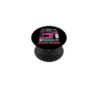 Easily Distracted by Dogs and Sewing Machine Seamstress PopSockets PopGrip Adhésif