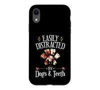 Easily Distracted by Dogs and Teeth Dental Hygienist Student Coque pour iPhone XR