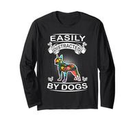 Easily Distracted by Dogs Boston Terrier Dog Lovers Puppy Manche Longue