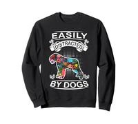 Easily Distracted by Dogs Bouvier des Flandres Dog Lover Sweatshirt