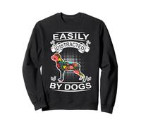 Easily Distracted by Dogs English Mastiff Dog Lovers Puppy Sweatshirt