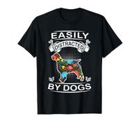 Easily Distracted by Dogs English Springer Spaniel Dog Lover T-Shirt Graphique avec Valeur