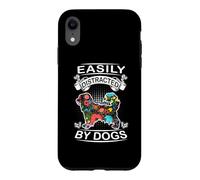 Easily Distracted by Dogs Pekingese Funny Dog Lover Coque pour iPhone XR