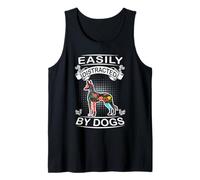 Easily Distracted by Dogs Pharaoh Hound Funny Dog Lover Débardeur