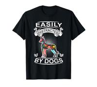 Easily Distracted by Dogs Pharaoh Hound Funny Dog Lover T-Shirt